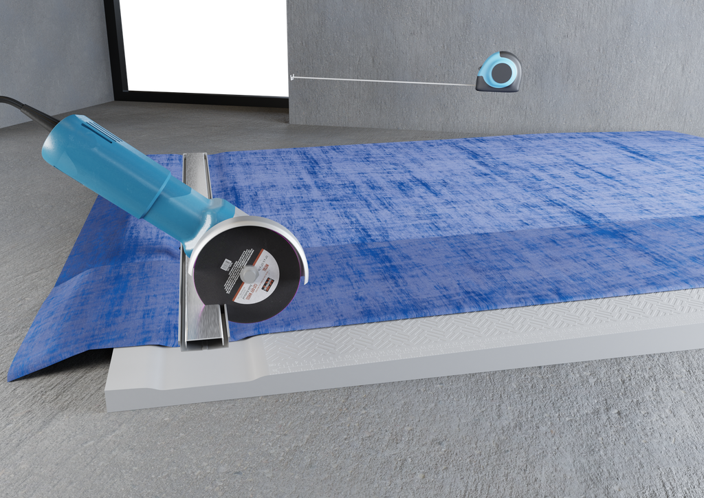 Grupan Sloped Shower Pan for Linear Drains