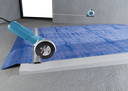Befliesbares Duschelement mit L-Board mit Linienentwasserung