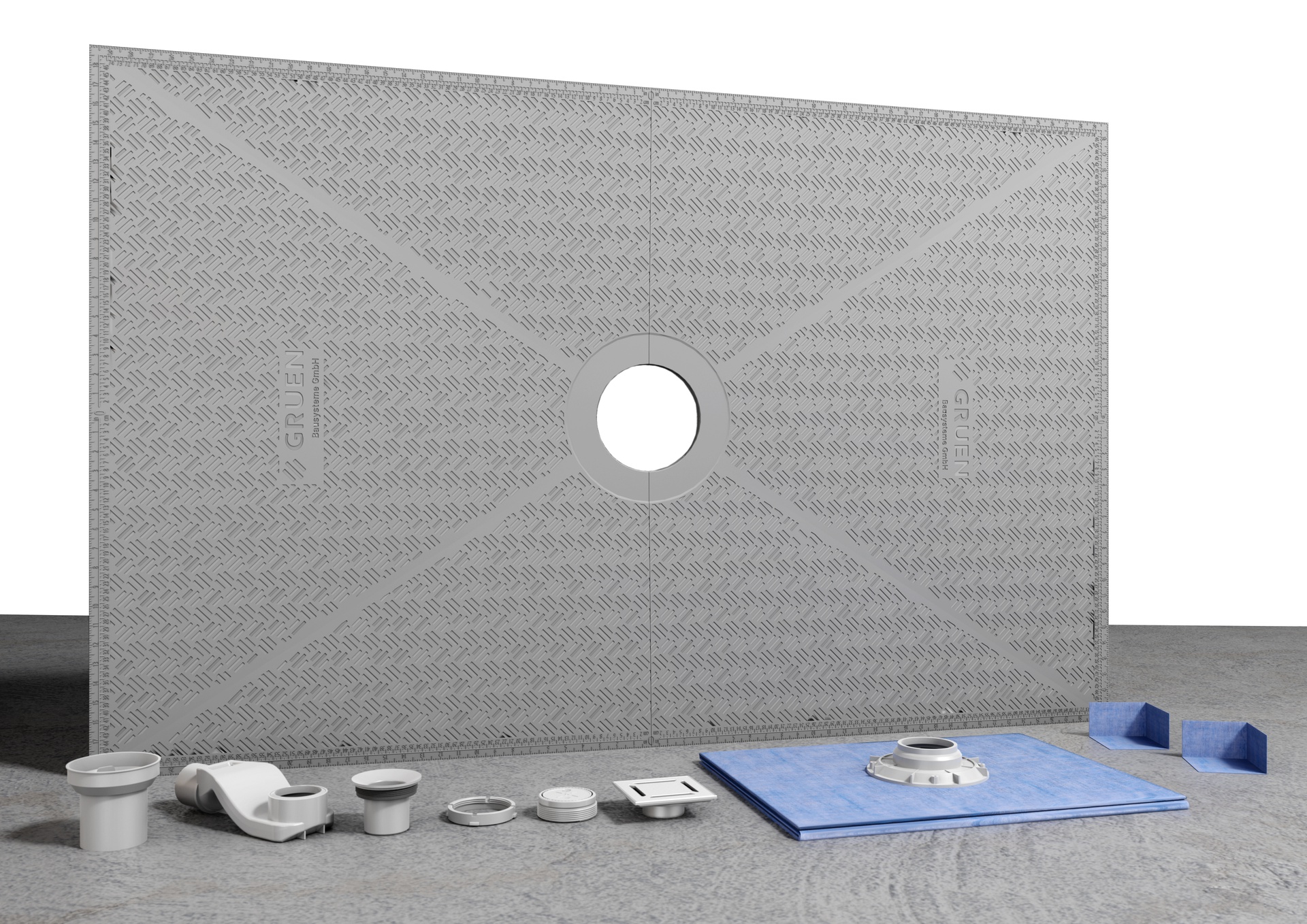 Befliesbares Duschelement P-Board mit Punktentwasserung