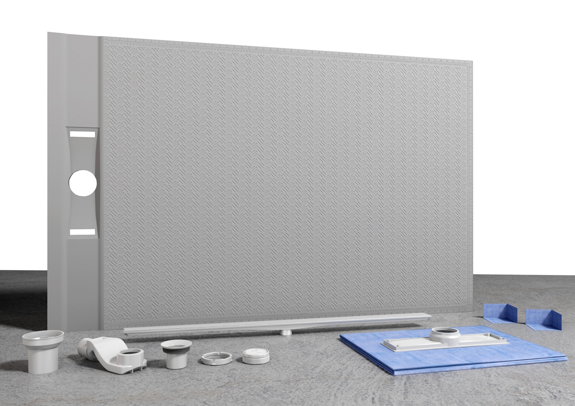 [S2LA1-W965L1524H24E1] Grupan Sloped Shower Pan for Artstream