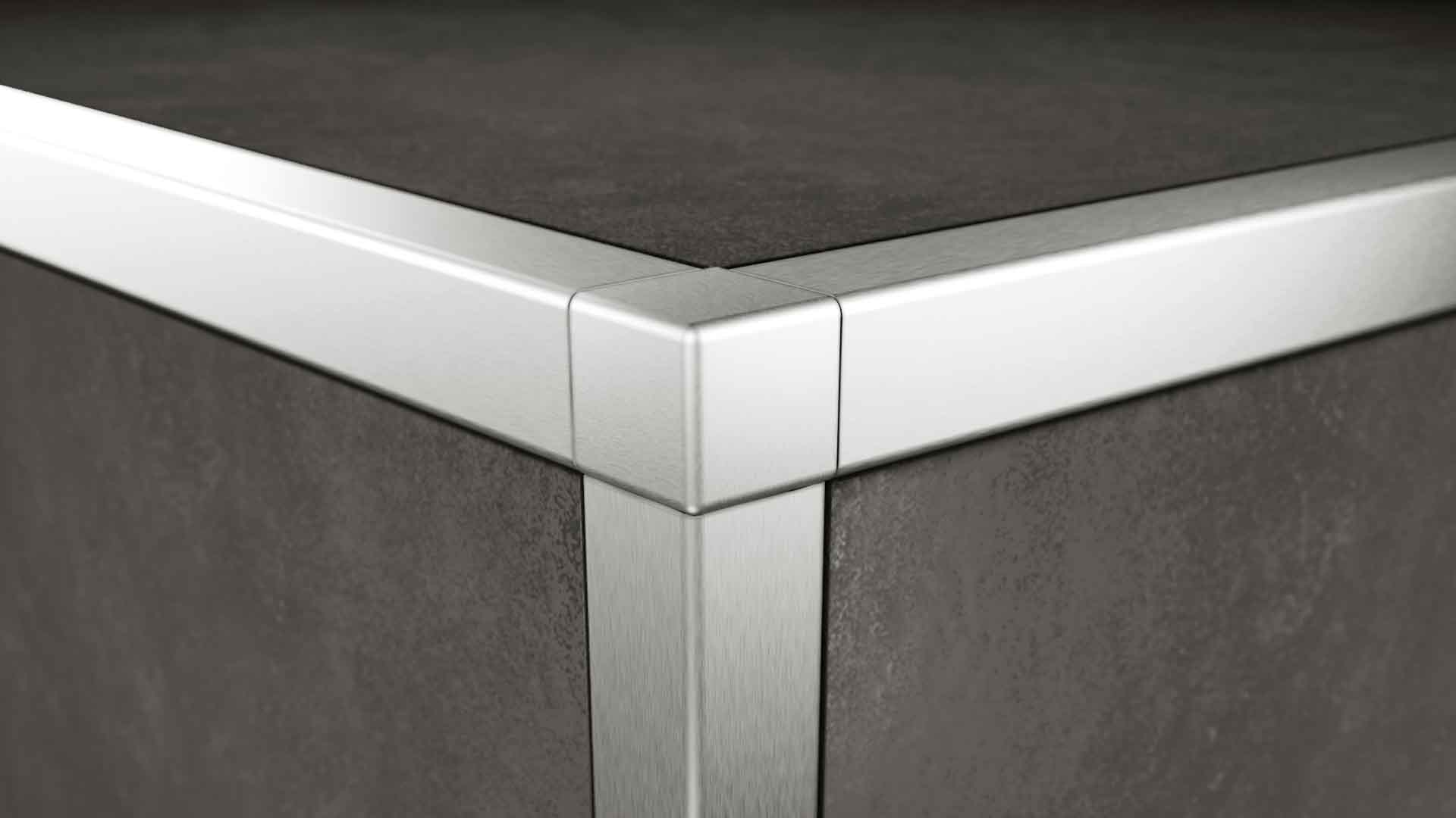 F41 - Eckstück Vollmaterial für PV40 Edelstahl