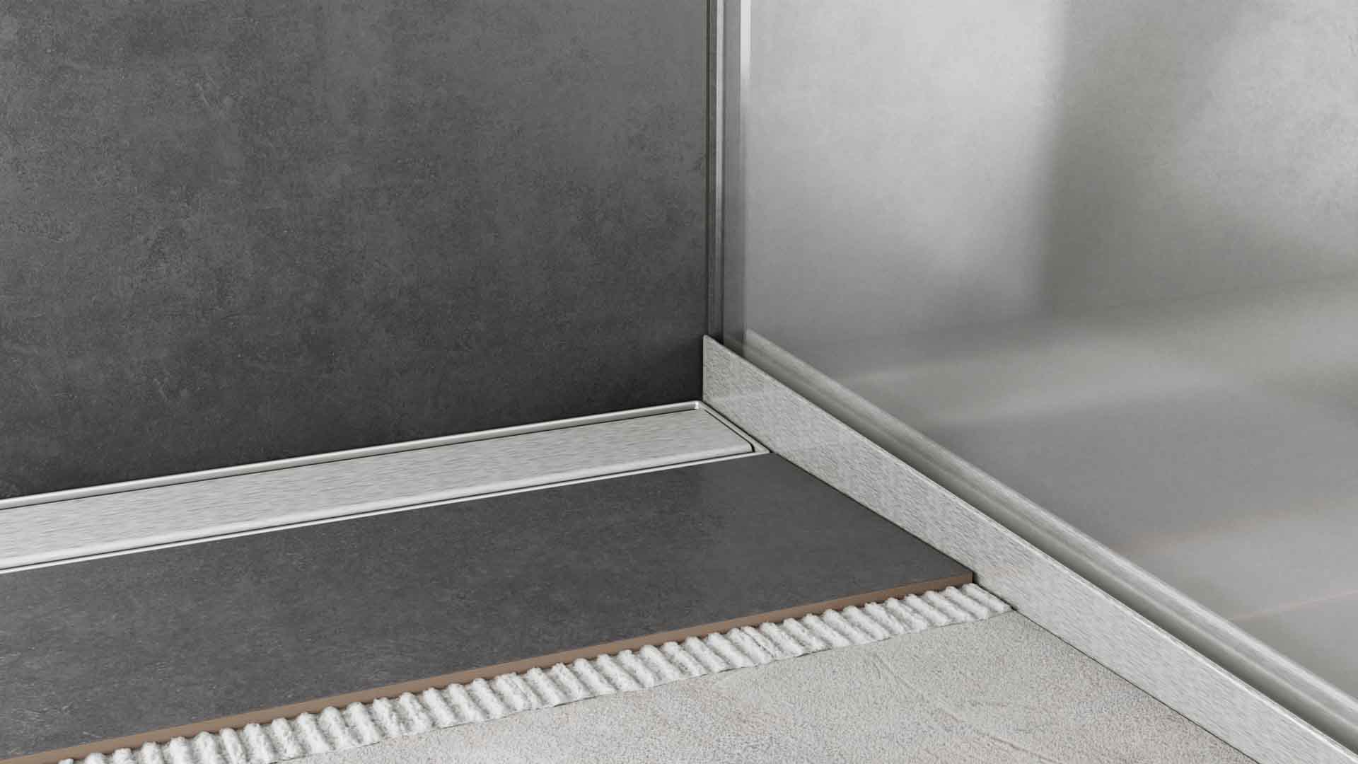 Glasträgerprofil mit Gefällekeil