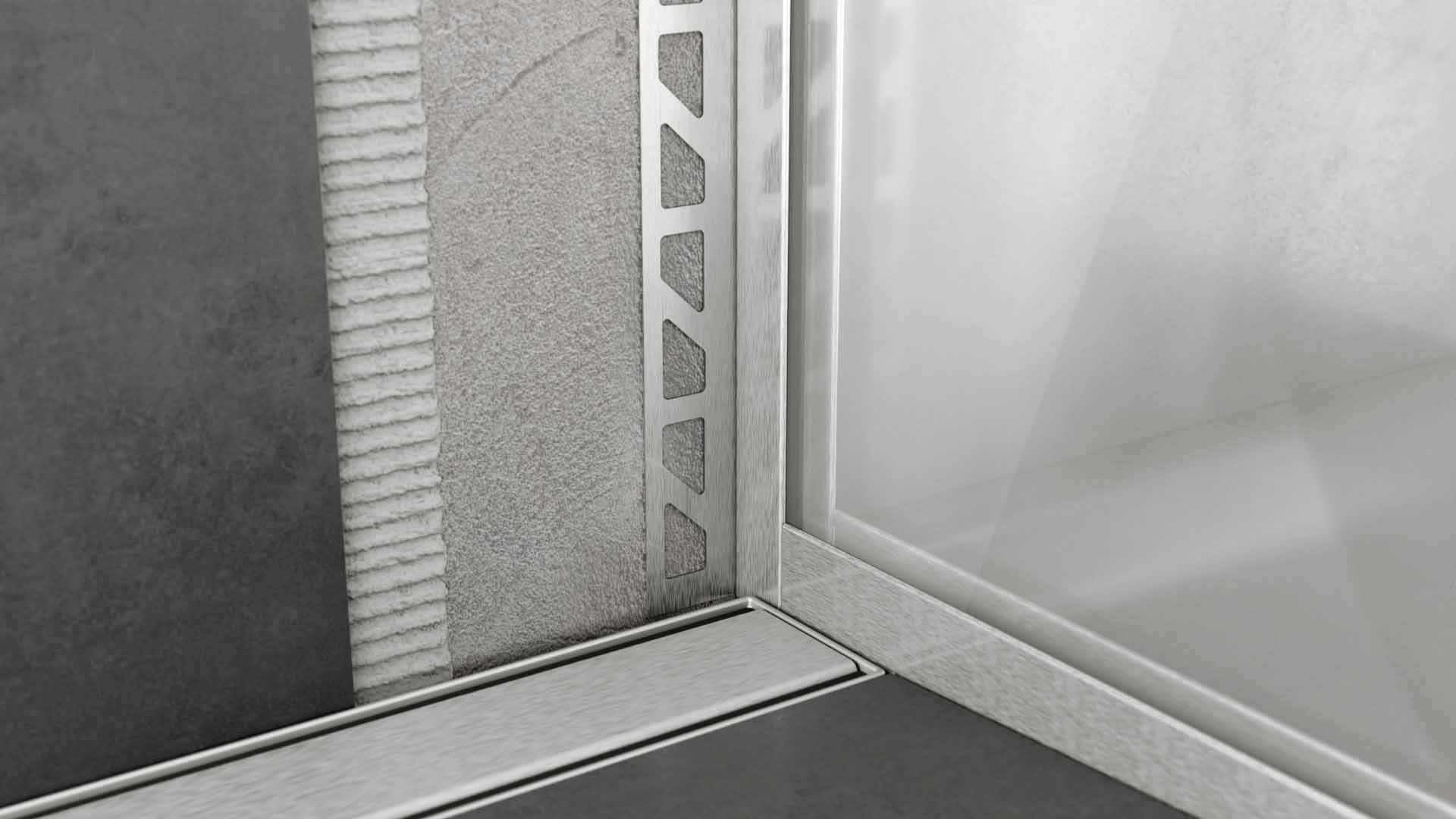 Glasträgerprofil mit Befestigungsschenkel 
